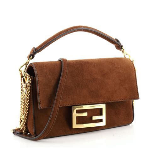 fendi pochette femme|fendi suede baguette bag.